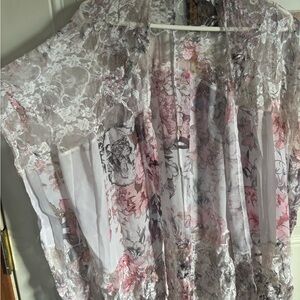 Chic Floral Lace Women's Tunic